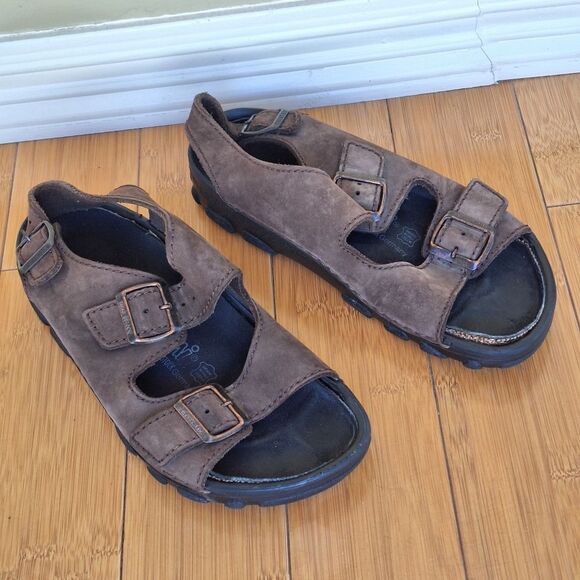 Birkenstock Tatami Sandals Chunky Brown Nebraska Removable Footbed Men 9 Lady 11 - Picture 9 of 16